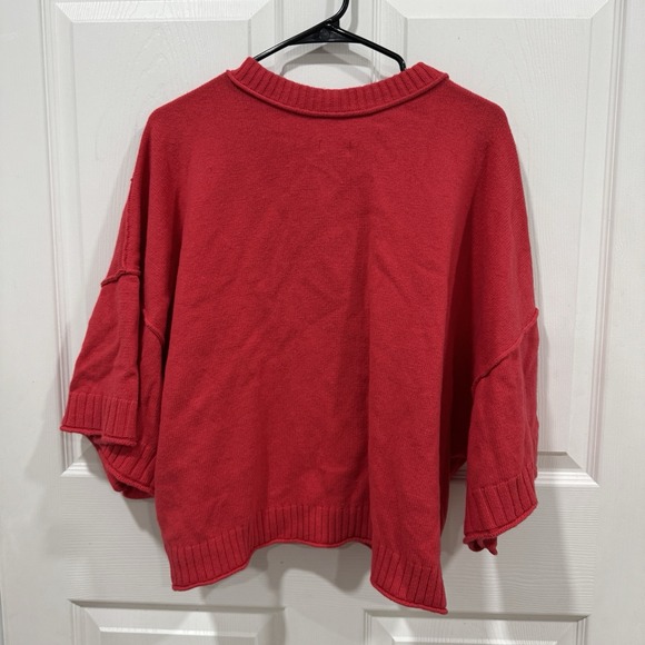 NWT Women's Pilcro Anthropologie THE GOLDIE COTTON CREW NECK SWEATER: CARDIGAN - Picture 3 of 8